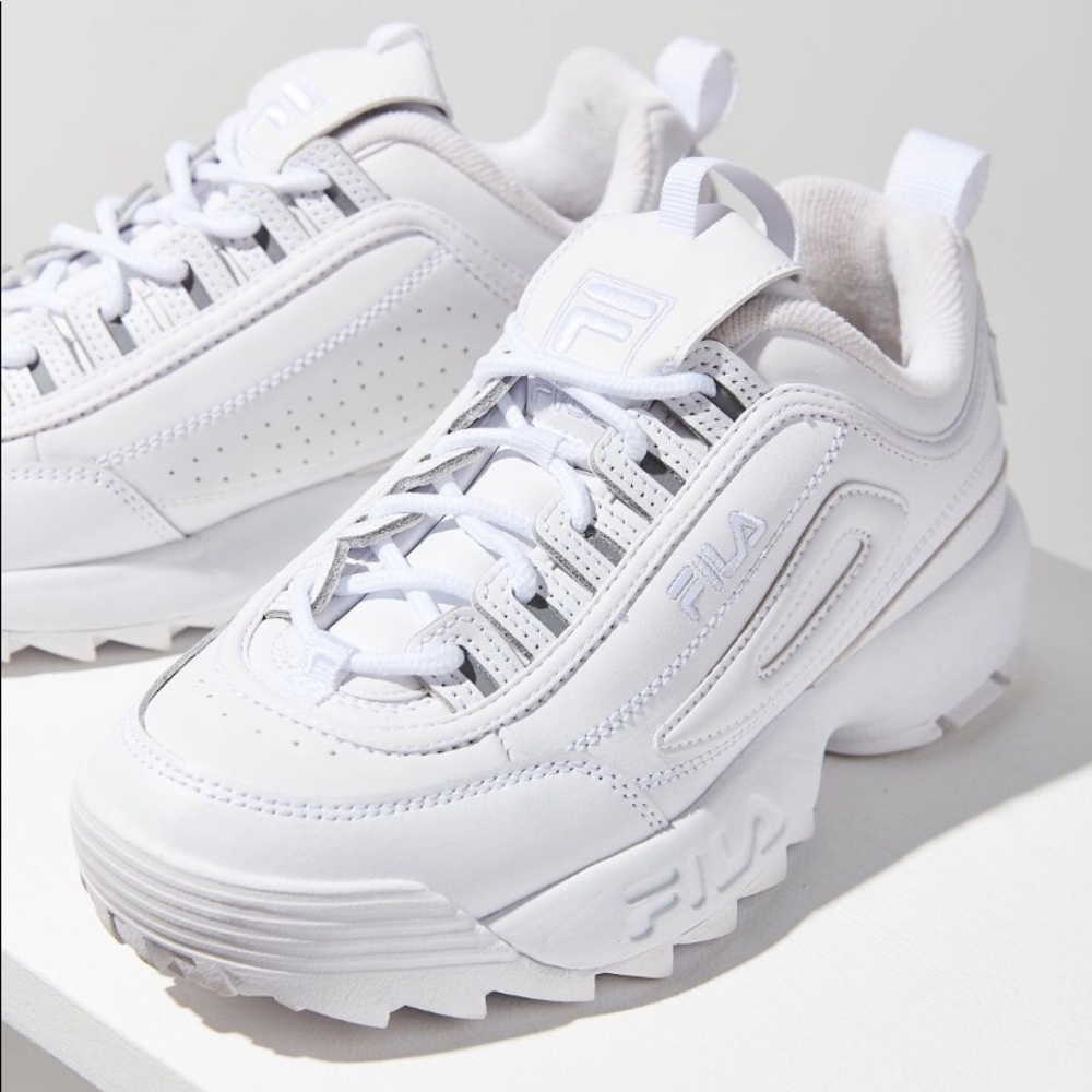 All White FILA Disruptor (Size: 7)